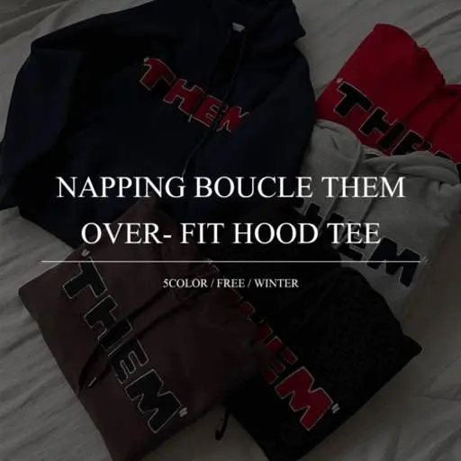 양기모 부클 뎀 오버핏 후드(5color)