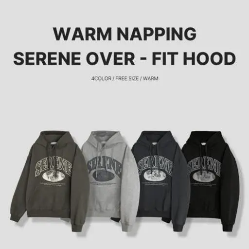 양기모 세렌 오버핏 후드(4color)