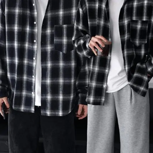 어반 플란넬 오버핏 체크 셔츠(4color)