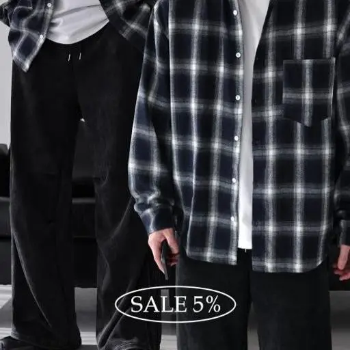 플란넬 오버핏 체크 셔츠+피그다잉 파라슈트 팬츠 코디