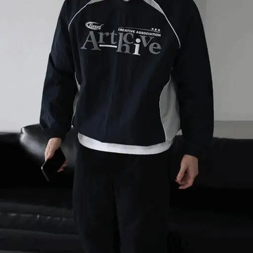 테크 아카이브 오버핏 나일론 맨투맨(4color)