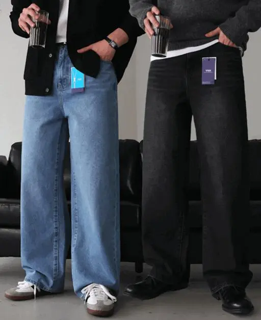 [데님프로젝트]프리미엄 스탠다드 히든밴딩 와이드 데님 팬츠(9color)