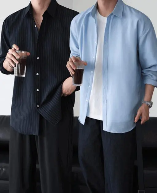 리조트 오버핏 린넨 에어쿨 링클프리 셔츠(14color)