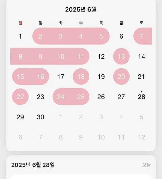 24시간동안 아무데나 할 수 있으니까 너무 편하고 전 일부러 일정표 안 봤어요 ! 아침에