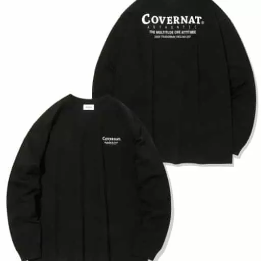 레이아웃 로고 롱슬리브 블랙