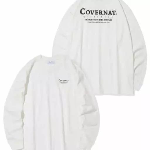 레이아웃 로고 롱슬리브 오프화이트