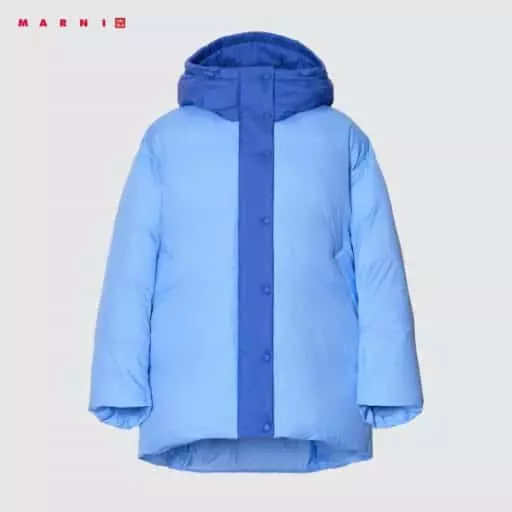 다운오버사이즈후드코트(솔리드) UNIQLO and MARNI