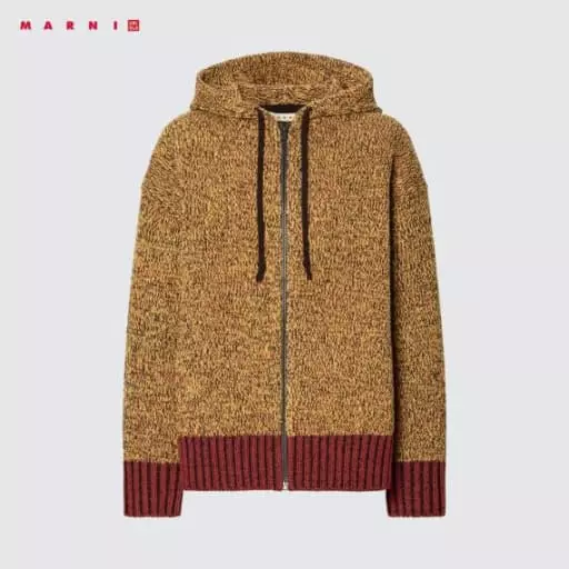믹스컬러얀오버사이즈풀집파카 UNIQLO and MARNI