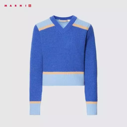 팝콘니트V넥스웨터(긴팔) UNIQLO and MARNI