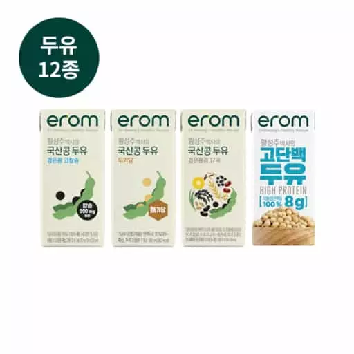 [정기배송] 황성주 박사의 국산콩 두유 12종