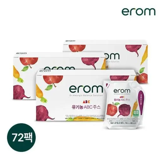 [작심3월]이롬 황성주박사의 유기농abc주스 110ml 72팩