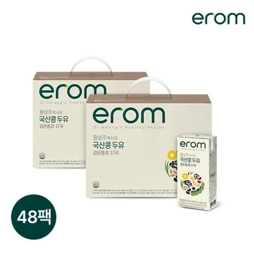 이롬 황성주박사의 국산콩두유 검은콩과17곡 190ml 48팩