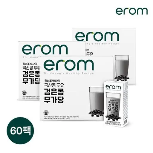이롬 황성주박사의 국산콩두유 검은콩무가당 190ml 60팩
