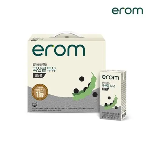 이롬 갈아만든 진한 국산콩 두유 검은콩 190ml (20/40/60팩) [ 원산지 : 상세설명에 표시 ]