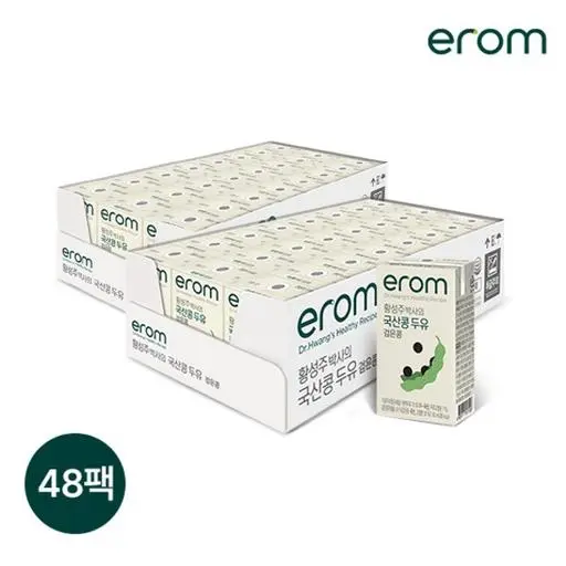 [7월다줄라이]이롬 황성주박사의 국산콩두유 검은콩두유 140ml 48팩 [원산지: 상세페이지에 표시]