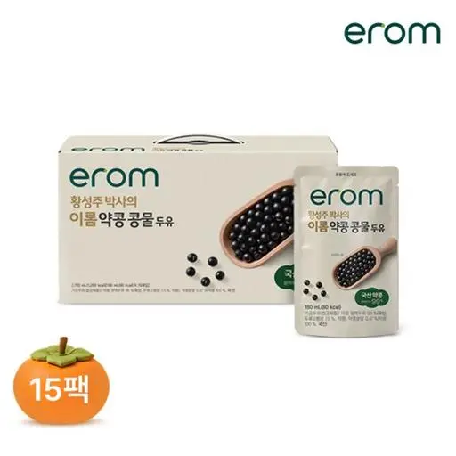 [9월 한가위 국산콩 걸렸네]황성주 박사의 이롬 약콩 콩물두유 180ml  15포  [ 원산지 : 상세설명에 표시 ]
