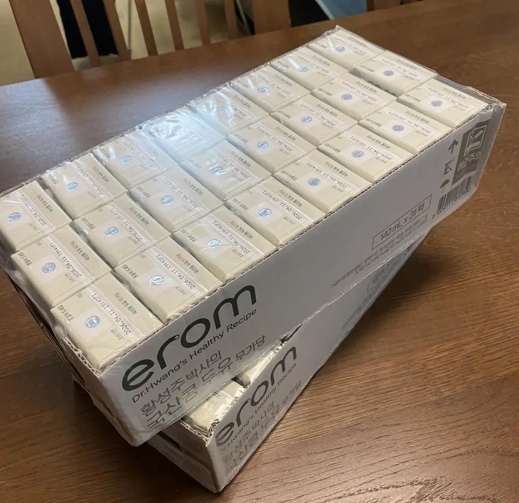 생식 타먹기에 좋은 무가당 국산콩 두유. 그냥 마셔도 좋아요