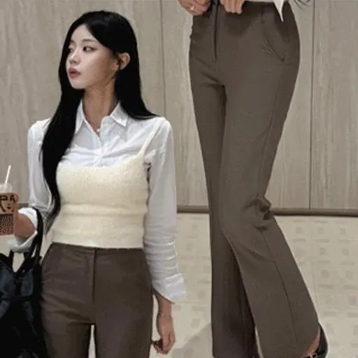 [역대급55만장🏆11컬러] 반하이 모찌슬랙스 #세미부츠컷 (가을슬랙스,가을바지,부츠컷슬랙스,허리속밴딩,스판,하이웨스트,밴딩슬랙스,간절기,하객룩,출근룩)