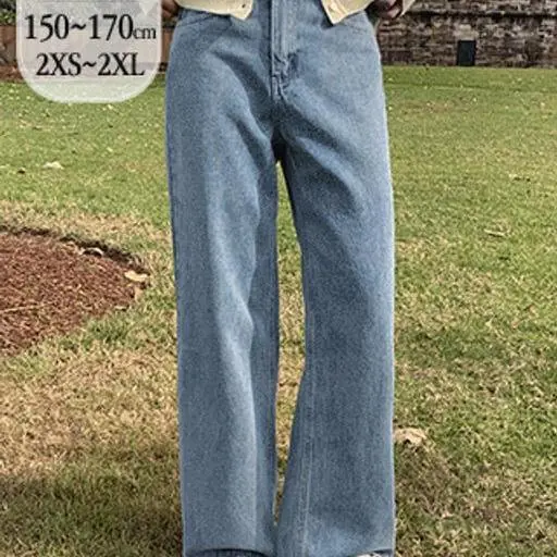 [35만장돌파!🏆사계절베스트데님] 파스텔와이드데님PT (데님팬츠,와이드데님,와이드청바지,세미와이드,사계절데님,화이트팬츠,흰바지,면팬츠,출근룩,하객룩,봄바지,키작녀)