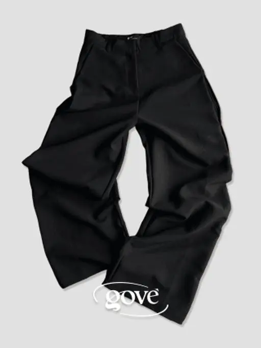 [오늘출발][gove] no.26 플로우 슬랙스 (와이드슬랙스,와이드팬츠,스판,롱와이드,검정슬랙스,검정바지,사계절,출근룩,하객룩)