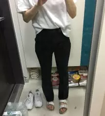 수많은 후기에도 반신반의하면서 구매했는데 이거 진짜 대박이에요 ㅋㅋ 핏도 일단 넘 