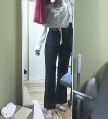 평소에 옷사면 허리도 너무크고 기장도 너무 길었는데 155기준 xs사이즈 나와서 딱 맞게