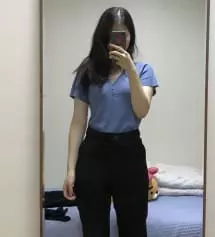 슬렉스 필요해서 샀는데 핏이 너무 예뻐요.. 하비라서 바지 온라인으로 잘 안 사는데 다