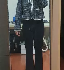 155샀었는데 조금 길었지만 예뻐서 150 나왔길래 바로 구매 했어요
