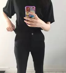 항상 바지 구매할때마다 허리 사이즈나 기장이나 애매한 경우가 많았는데 이번에는 허리