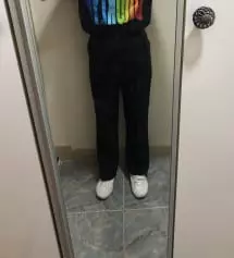 제 키가 작은 편인데 ㅜ 기장별로 나온거 보고 바로 지른 ㅎㅎ 바지 사이즈 길이 완전 