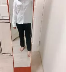 긴 슬랙스를 시키고 싶어서 골랐습니다
