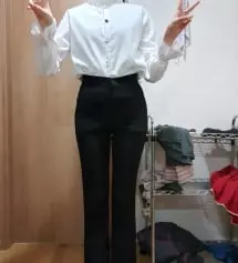 언니 아이디로 구매했어요~ 제 키가 큰 편이라 온라인 쇼핑몰에서 바지를 구매하기가 어