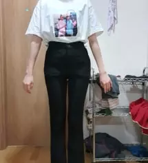 언니 아이디로 구매했어요~ 제 키가 큰 편이라 온라인 쇼핑몰에서 바지를 구매하기가 어