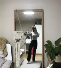 155 살까 하다가 오리지널로 샀는데 원하던 기장이에요!
