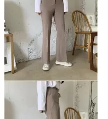 색깔도 너무예쁘고 진짜 안입은거처럼 편한데 허리가 커요 ㅠ! 벨트를 맬수 없어서 조금