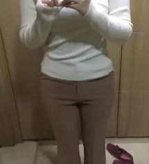 분홍색 바지 꿈만 꾸다가 고고싱에 예쁜 바지 큰사이즈 있어서 도전해봤어요! 배에 밴딩