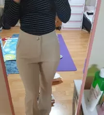 전 157인데 딱 발뒤꿈치에 오는 오리지널 기장감 정말 좋습니다. 부츠컷 느낌이 잘 나요