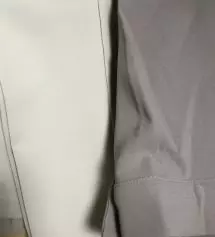 한 번 세탁 후에 입을거라 바지 구김은 상관 없습니다. 지난번 검은색 구매하고 너무 편