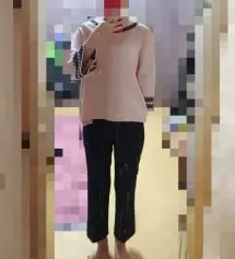 사진은 급하게 찍느라 잘 안나왔지만 사이즈 정말 만족합니다. 허리 사이즈가 22? 정도