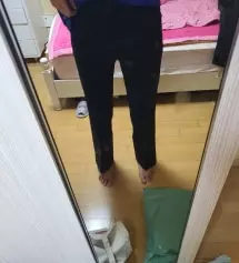 처음에는 M사이즈 시켰다가 허리부분이 밥 많이 먹은 후에는 많이 쪼이고 불편할것 같아