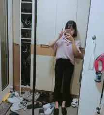 슬랙스는 xs사이즈라고 해도 늘 허리부분이 커서 핏이 안이쁜 편이 많았는데 반하이 모