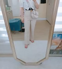 키작녀에요~ 진짜 수선없이는 거의 못입는데ㅜㅜ 넘 갬동입니다ㅜㅜ신랑이 다리 길어보