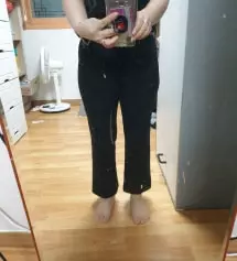 키작진에 하비 스타일로 샀는데 날씬이에 신축성 쵝오예요. 하이탑이라 다리도 길어 보