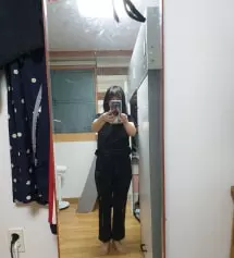 키작진에 하비 스타일로 샀는데 날씬이에 신축성 쵝오예요. 하이탑이라 다리도 길어 보