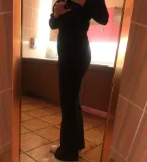 소재가 찰랑찰랑하면서 스판도 엄청좋고, 무엇보다 허리뱅딩이 너무 마음에 들엇어용!!