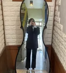 제 키가 155인데 언니랑 같이 입으려고 작은 사이즈로 주문했는데, 핏이 넘 예뻐요ㅠㅠ