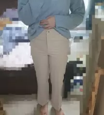 리뷰 엄청엄청 찾아보고 구매한 슬랙스에요! ㅠㅠ 저같은 경우 집에서 오래 앉아 있는다