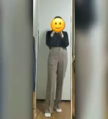 반하이 모찌슬랙스 다른 라인을 사고 마음이 들어서 부츠컷도 구매했어요. 150/m사이즈