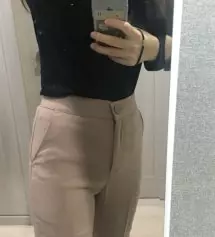 슬랙스 바지 필요해서 리뷰 보고 구매했는데, 사이즈 너무 잘 맞아요ㅎㅎ 바지도 탄탄해