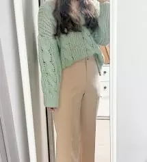 이뻐요!! 제가 허벅지가 두꺼운 편이여서 바지는 항상 신중하게 사는데 실측 보고 하비